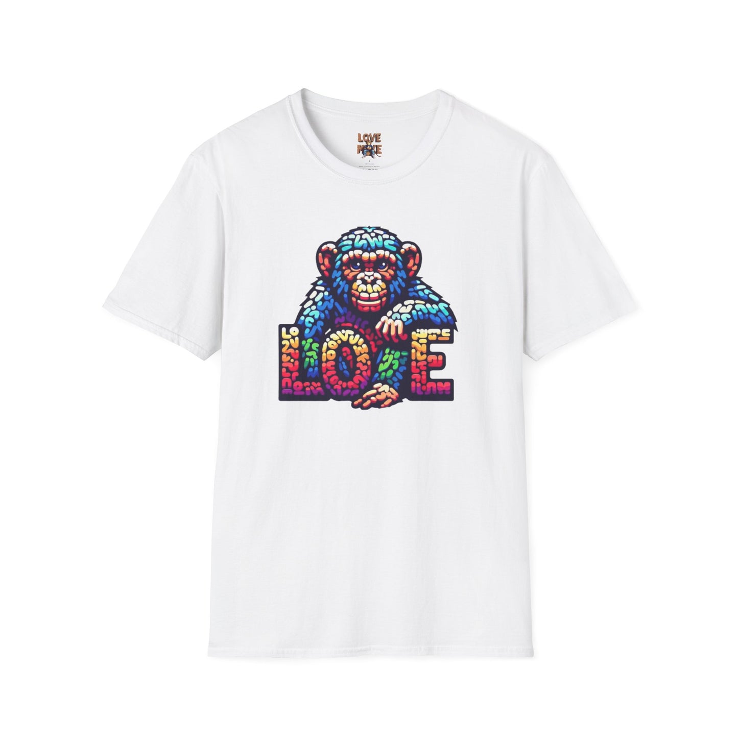 Love Monkey T-Shirt - Unisex Softstyle Tee - Playful Everyday Wear - Great Gift for Him & Her