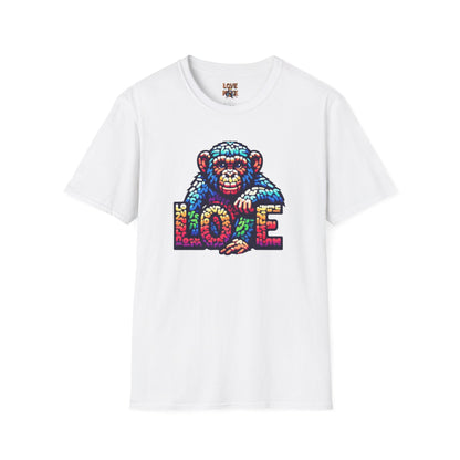 Love Monkey T-Shirt - Unisex Softstyle Tee - Playful Everyday Wear - Great Gift for Him & Her