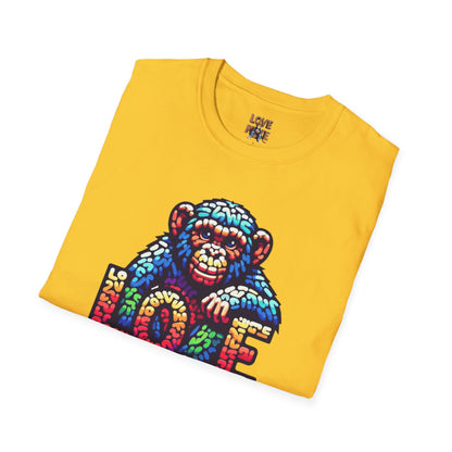 Love Monkey T-Shirt - Unisex Softstyle Tee - Playful Everyday Wear - Great Gift for Him & Her