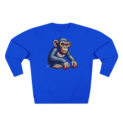 Love Monkey Sweatshirt, Unisex Premium Crewneck, Cosy Casual Wear for Him & Her, Ideal Anniversary or Birthday Gift