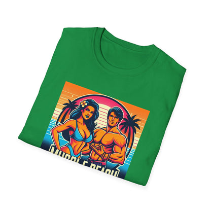 Muscle Beach T-Shirt, Vintage-Inspired Fitness Tee, Perfect for Gym Enthusiasts, Unique Bodybuilding Gift Idea