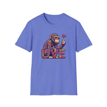 T-Shirt Love Monkey - Cool & Stylish Unisex Softstyle Tee for Casual Wear, Perfect Gift for Friends and Family