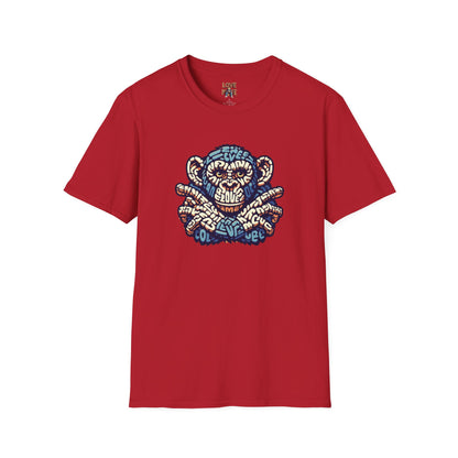 Love Monkey T-Shirt - Unique Designer Graphic Tee, Perfect Casual Wear, Ideal Designer Wear Gift