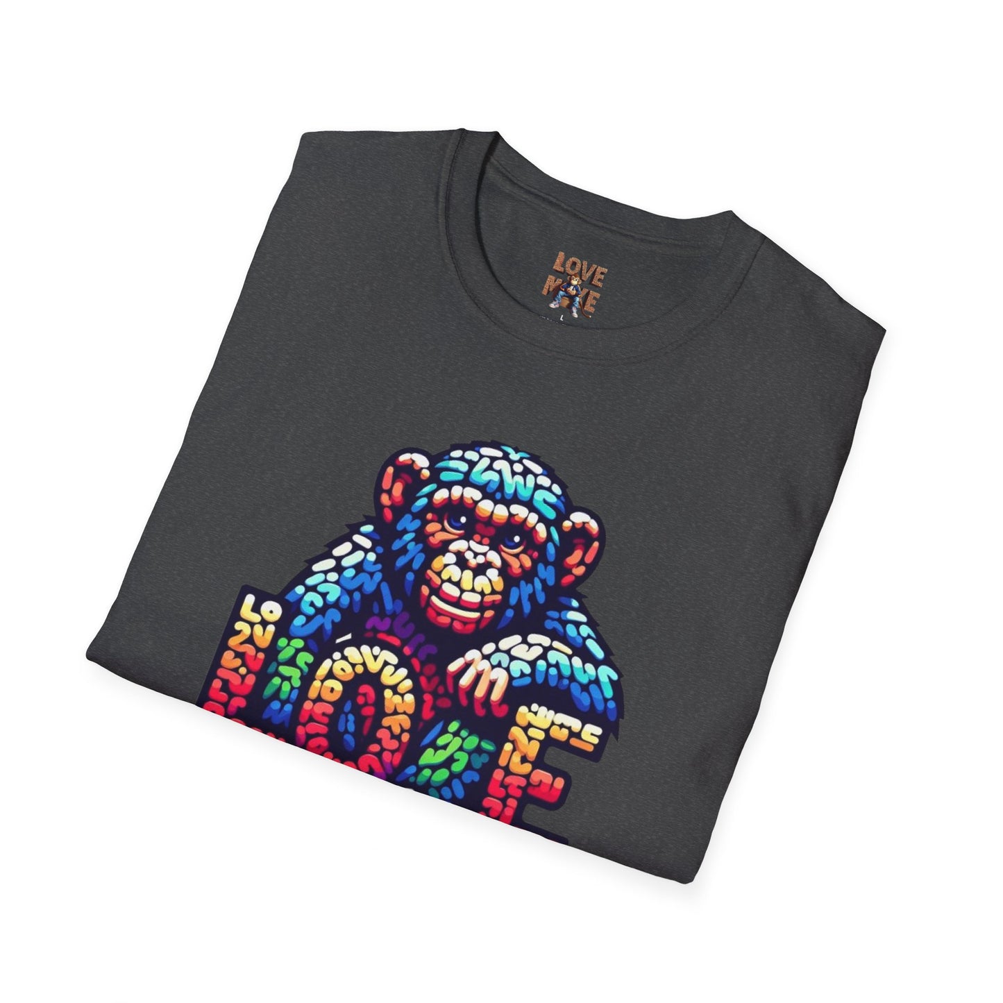 Love Monkey T-Shirt - Unisex Softstyle Tee - Playful Everyday Wear - Great Gift for Him & Her