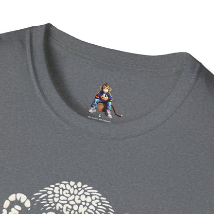 Love Monkey T-Shirt - Unique Designer Graphic Tee, Perfect Casual Wear, Ideal Designer Wear Gift