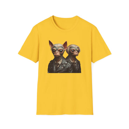 T-Shirt Alien Dog Bounty Hunter, Unique Sci-Fi Graphic Tee, Perfect for Casual Wear, Awesome Birthday Gift for Geeks