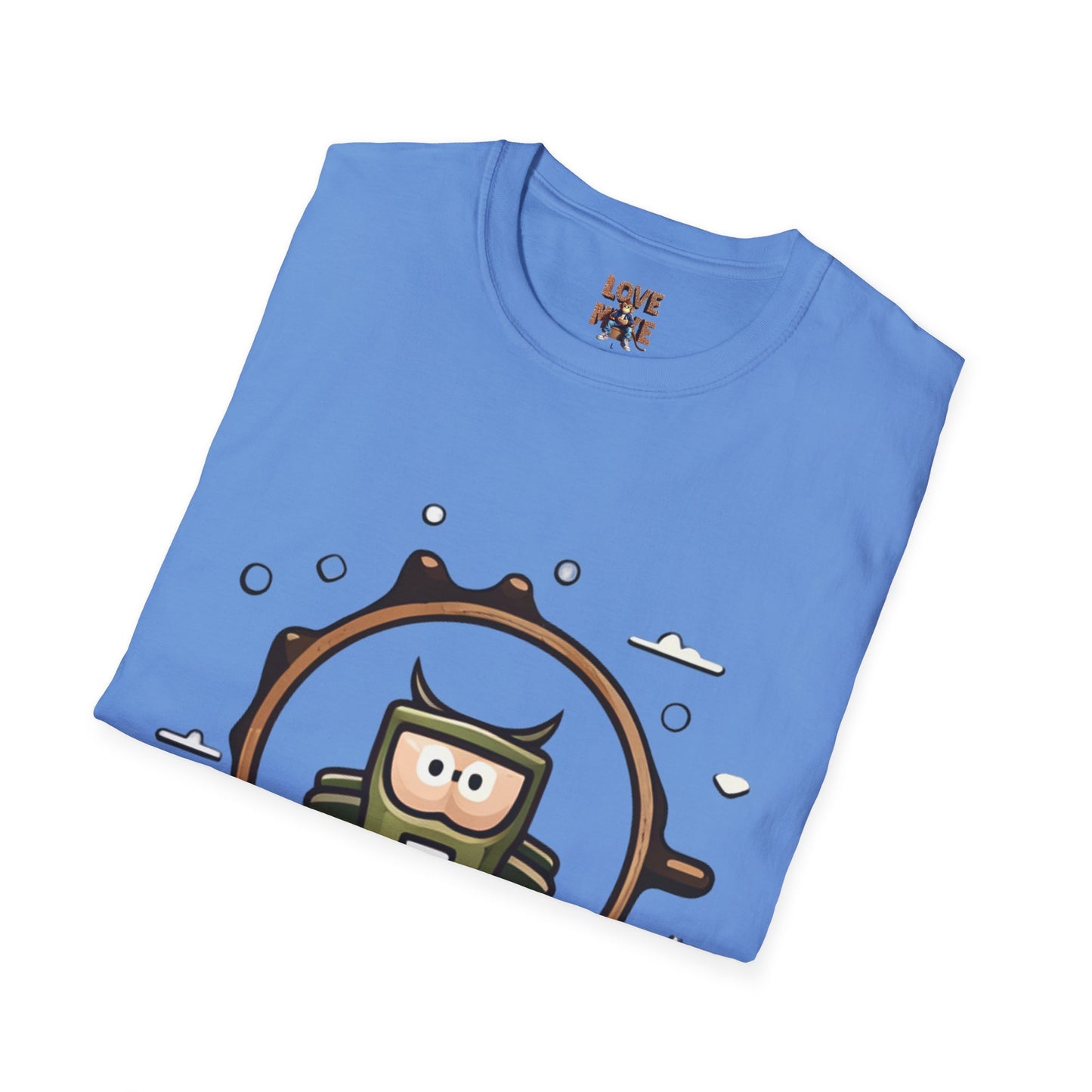 Helmet Explorer Guy Tee - Cool Graphic T-Shirt for Men, Casual Exploration Wear, Great Gift for Travel Enthusiasts