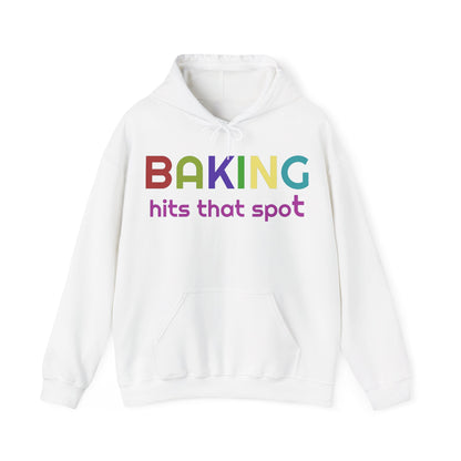 Hooded Sweatshirt for Bakers - Unisex Heavy Blend™ Baking Hits That Spot Design, Cozy Gift for Cooking Lovers