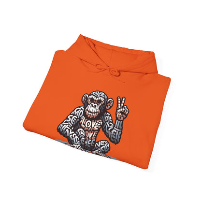 Designer Love Monkey Hoodie - Cool Graphic Animal Top, Ideal for Casual Outfits, Designer Hoodie