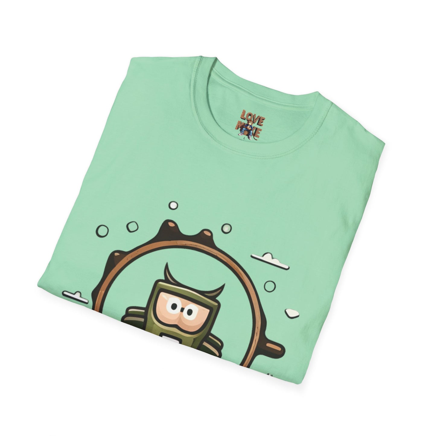 Helmet Explorer Guy Tee - Cool Graphic T-Shirt for Men, Casual Exploration Wear, Great Gift for Travel Enthusiasts