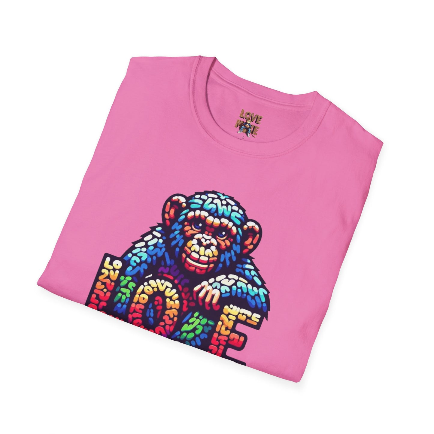Love Monkey T-Shirt - Unisex Softstyle Tee - Playful Everyday Wear - Great Gift for Him & Her