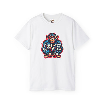Love Monkey T-Shirt - Trendy Unisex Softstyle Tee for Everyday Style, Ideal Gift for Friends, Family & Loved