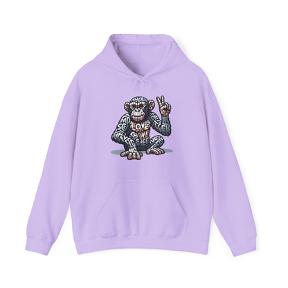 Designer Love Monkey Hoodie - Cool Graphic Animal Top, Ideal for Casual Outfits, Designer Hoodie