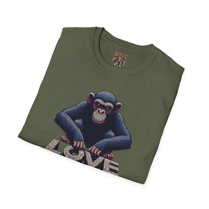 T-shirt - Funky & Stylish Love Monkey Design, Casual Wear for Trendy Fashion Lovers, Perfect Gift for Friends